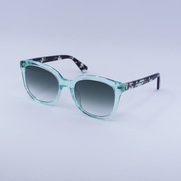 Kate Spade GWENITH/S 0ZI9 9K Sunglasses Teal Square Frame, Green Lenses main image 8